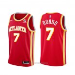 Camiseta Atlanta Hawks Rajon Rondo #7 Icon 2020-21 Rojo