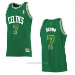 Camiseta Boston Celtics Jaylen Brown #7 Snakeskin Hardwood Classics 2021 Verde