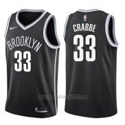 Camiseta Brooklyn Nets Allen Crabbe #33 Icon 2017-18 Negro