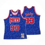 Camiseta Brooklyn Nets Bape #93 Hardwood Classic Azul