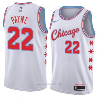 Camiseta Chicago Bulls Cameron Payne #22 Ciudad 2018 Blanco