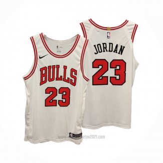 Camiseta Chicago Bulls Michael Jordan #23 Association Autentico Blanco