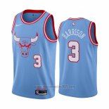 Camiseta Chicago Bulls Shaquille Harrison #3 Ciudad Azul