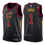 Camiseta Cleveland Cavaliers Rodney Hood #1 Statement 2017-18 Negro