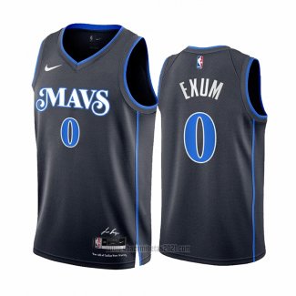 Camiseta Dallas Mavericks Dante Exum #0 Ciudad 2023-24 Azul