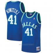 Camiseta Dallas Mavericks Dirk Nowitzki #41 Mitchell & Ness 1998-99 Azul