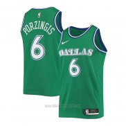 Camiseta Dallas Mavericks Kristaps Porzingis #6 Hardwood Classic 2020-21 Verde