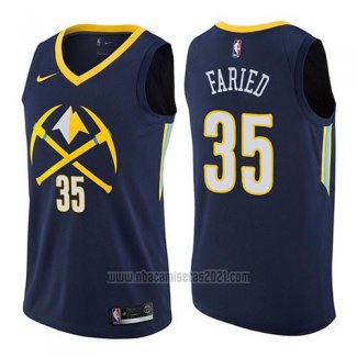 Camiseta Denver Nuggets Kenneth Faried #35 Ciudad 2017-18 Azul