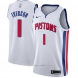 Camiseta Detroit Pistons Allen Iverson #1 Association Blanco