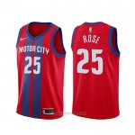 Camiseta Detroit Pistons Derrick Rose #25 Ciudad 2019-20 Rojo