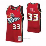 Camiseta Detroit Pistons Grant Hill #33 Mitchell & Ness 1999-00 Rojo