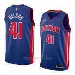 Camiseta Detroit Pistons Jameer Nelson #41 Icon 2018 Azul