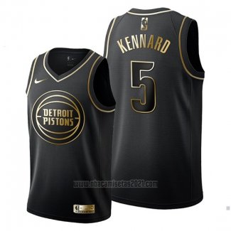 Camiseta Golden Edition Detroit Pistons Luke Kennard #5 Negro