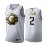 Camiseta Golden Edition Los Angeles Clippers Kawhi Leonard #2 Blanco