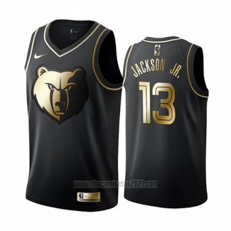 Camiseta Golden Edition Memphis Grizzlies Jaren Jackson Jr. #13 Negro