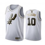 Camiseta Golden Edition San Antonio Spurs Demar Derozan #10 Blanco