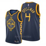 Camiseta Golden State Warriors Omari Spellman #4 Ciudad Azul