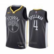 Camiseta Golden State Warriors Omari Spellman #4 Ciudad Negro