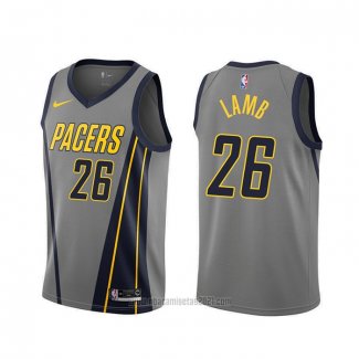 Camiseta Indiana Pacers Jeremy Lamb #26 Ciudad 2019-20 Gris