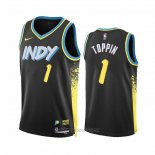 Camiseta Indiana Pacers Obi Toppin #1 Ciudad 2023-24 Negro