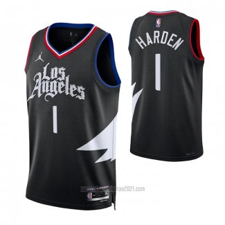 Camiseta Los Angeles Clippers James Harden #1 Statement Negro