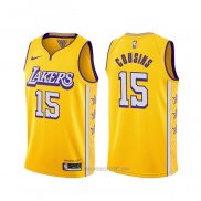 Camiseta Los Angeles Lakers Demarcus Cousins #15 Ciudad Amarillo