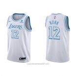 Camiseta Los Angeles Lakers Kendrick Nunn #12 Ciudad 2021-22 Blanco