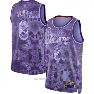 Camiseta Los Angeles Lakers LeBron James #6 Select Series 2023 Violeta