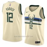 Camiseta Milwaukee Bucks Jabari Parker #12 Ciudad 2018 Crema