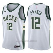 Camiseta Milwaukee Bucks Jabari Parker #12 Motorcycles Harlry 2017-18 Blanco