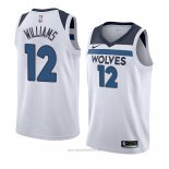 Camiseta Minnesota Timberwolves C. J. Williams #12 Association 2018 Blanco