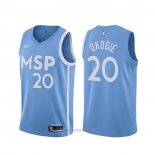 Camiseta Minnesota Timberwolves Josh Okogie #20 Ciudad 2019-20 Azul
