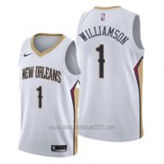 Camiseta New Orleans Pelicans Zion Williamson #1 Association 2019-20 Blanco