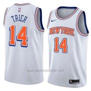 Camiseta New York Knicks Allonzo Trier #14 Statement 2018 Blanco