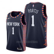 Camiseta New York Knicks Bobby Portis #1 Ciudad 2019 Azul