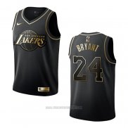 Camiseta Nino Golden Edition Los Angeles Lakers Kobe Bryant #24 Negro