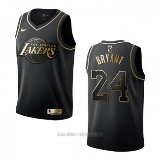 Camiseta Nino Golden Edition Los Angeles Lakers Kobe Bryant #24 Negro