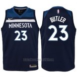 Camiseta Nino Minnesota Timberwolves Jimmy Butler #23 2017-18 Azul