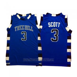 Camiseta Pelicula Tree Hill Nathan Scott #3 Azul