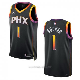 Camiseta Phoenix Suns Devin Booker #1 Statement 2022-23 Negro