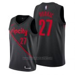 Camiseta Portland Trail Blazers Jusuf Nurkic #27 Ciudad 2019 Negro