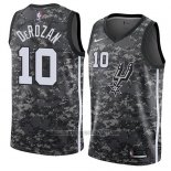 Camiseta San Antonio Spurs Demar DeRozan #10 Ciudad 2018-19 Gris