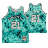 Camiseta San Antonio Spurs Tim Duncan #21 Galaxy Verde