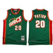 Camiseta Seattle SuperSonics Gary Payton #20 Historic Retro Verde2