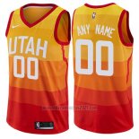 Camiseta Utah Jazz Personalizada Ciudad 2017-18 Amarillo