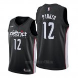 Camiseta Washington Wizards Jabari Parker #12 Ciudad Negro