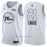 Camiseta All Star 2018 Philadelphia 76ers Jimmy Joel Embiid #21 Blanco