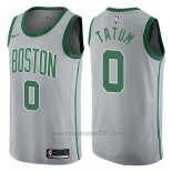 Camiseta Boston Celtics Jayson Tatum #0 Ciudad Gris