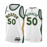 Camiseta Boston Celtics Sviatoslav Mykhailiuk #50 Ciudad 2023-24 Blanco