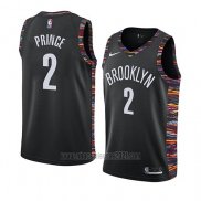 Camiseta Brooklyn Nets Taurean Prince #2 Ciudad 2019 Negro